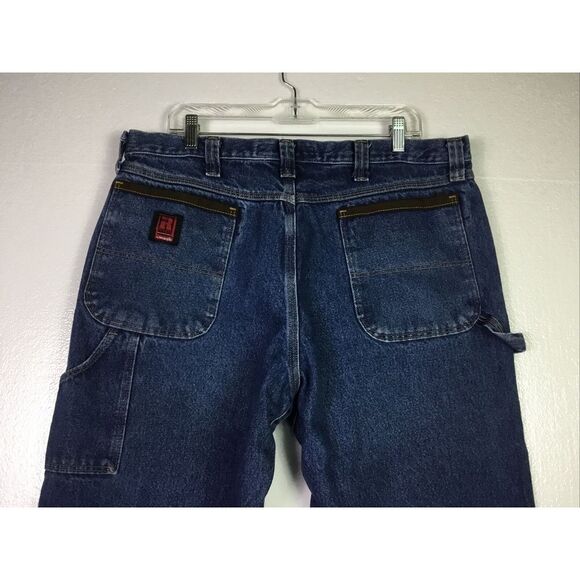 Riggs Dura Shield Mens Carpenter Jeans 38X32 Blue denim Straight legs workwear - Picture 4 of 12